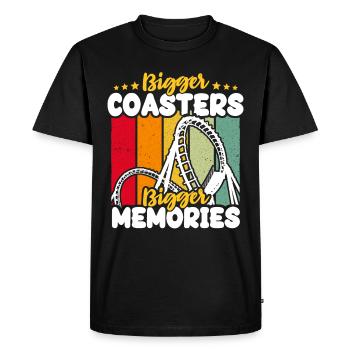 Roller Coaster Roller Coaster Riders - T-shirt Premium bio Homme - noir - Devant - Nico (187cm)