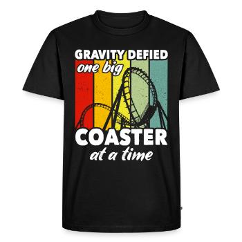 Roller Coaster Roller Coaster Riders - T-shirt Premium bio Homme - noir - Devant - Nico (187cm)