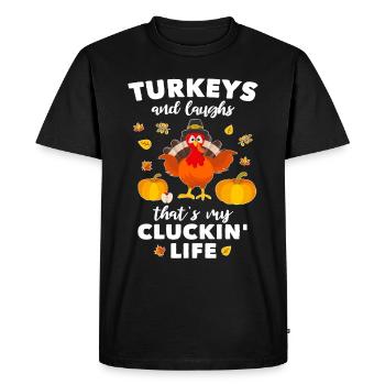 Truthahn Turkey - Men's Premium Organic T-Shirt - black - Front - Nico (187cm)