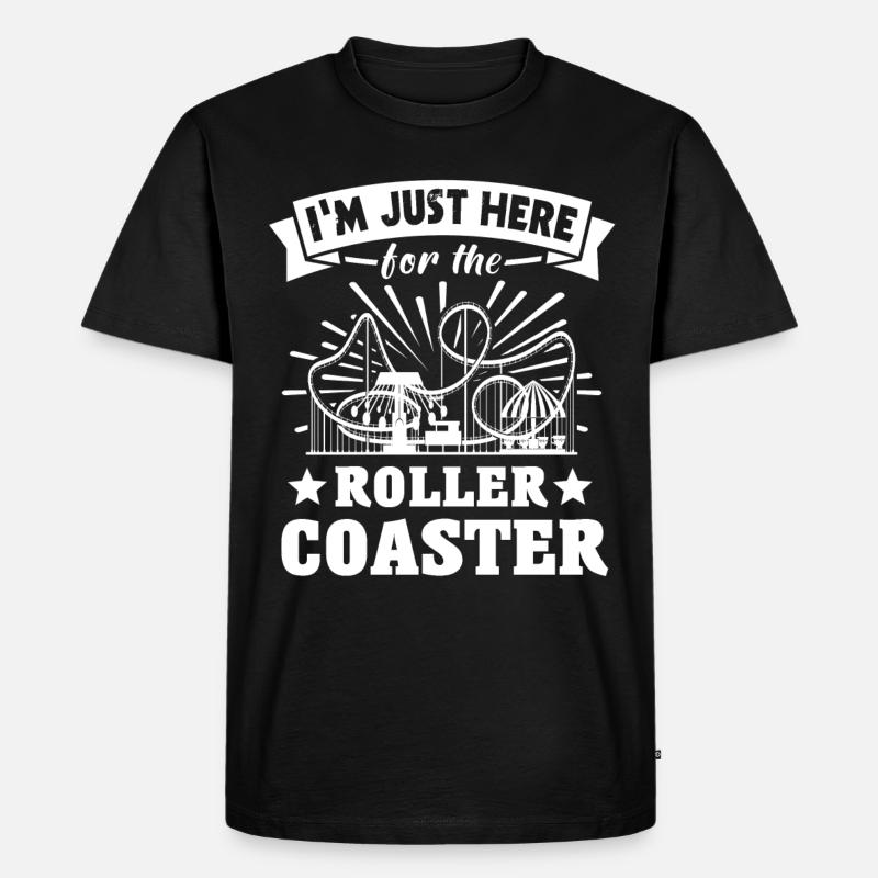 Roller Coaster - Männer Premium Bio T-Shirt - Schwarz