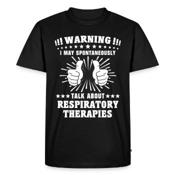 Respiratory Therapist - Men's Premium Organic T-Shirt - black - Front - Nico (187cm)