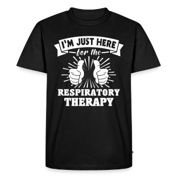 Respiratory Therapist - Men's Premium Organic T-Shirt - black - Front - Nico (187cm)
