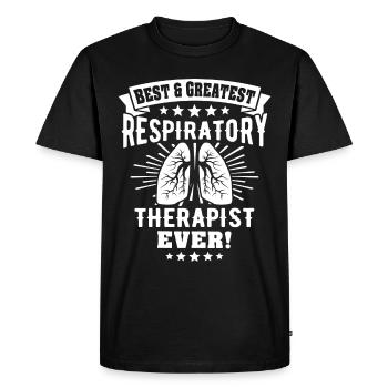Respiratory Therapist - Men's Premium Organic T-Shirt - black - Front - Nico (187cm)