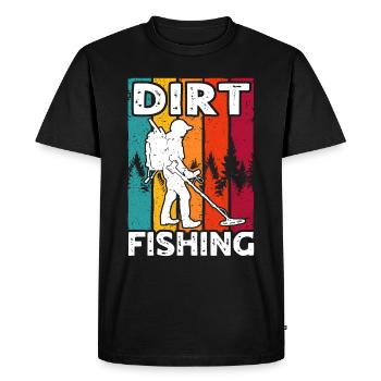 Dirt Fishing Detectorists - Men's Premium Organic T-Shirt - black - Front - Nico (187cm)