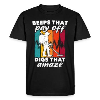 Dirt Fishing Probes - Men's Premium Organic T-Shirt - black - Front - Nico (187cm)