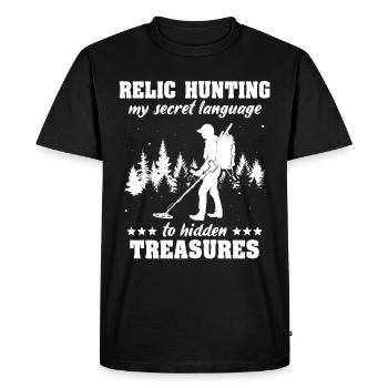 Relic Finder Metal Detector Probes - Men's Premium Organic T-Shirt - black - Front - Nico (187cm)