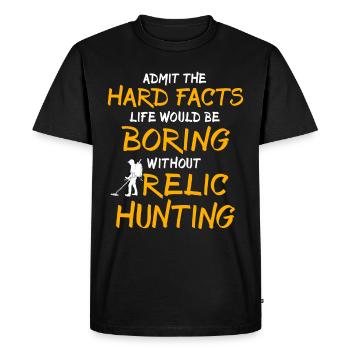 Relic Finder Metal Detector - Men's Premium Organic T-Shirt - black - Front - Nico (187cm)