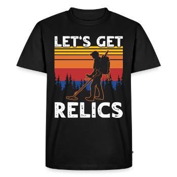 Metal Detector Relics Search - Men's Premium Organic T-Shirt - black - Front - Nico (187cm)