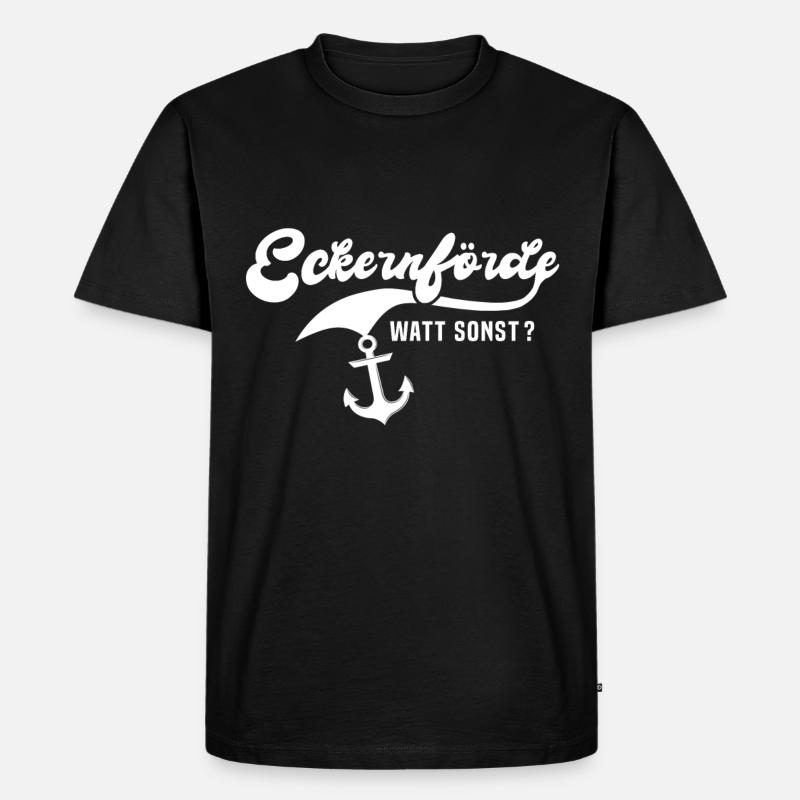 Eckernförde Sprüche - Männer Premium Bio T-Shirt - Schwarz
