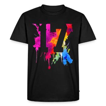 17 YEARS 17TH BIRTHDAY - Men's Premium Organic T-Shirt - black - Front - Nico (187cm)