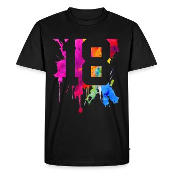 18 ANS 18E ANNIVERSAIRE - T-shirt Premium bio Homme - noir - Devant - Nico (187cm)