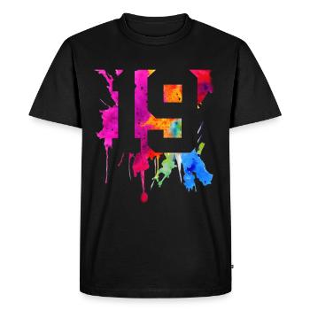 19 YEARS 19TH BIRTHDAY - Men's Premium Organic T-Shirt - black - Front - Nico (187cm)