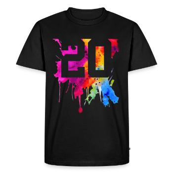 20 ANS 20 ANNIVERSAIRE - T-shirt Premium bio Homme - noir - Devant - Nico (187cm)