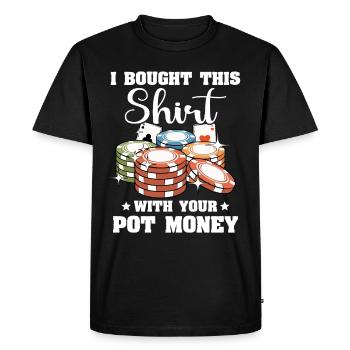 Poker Poker Players - Men's Premium Organic T-Shirt - black - Front - Nico (187cm)