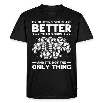 Poker Poker Players - Men's Premium Organic T-Shirt - black - Front - Nico (187cm)