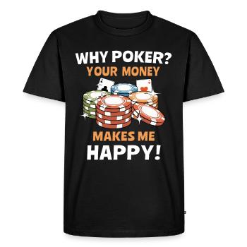 Poker Poker Players - Men's Premium Organic T-Shirt - black - Front - Nico (187cm)