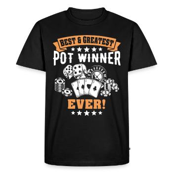 Casino Casino Game - Men's Premium Organic T-Shirt - black - Front - Nico (187cm)