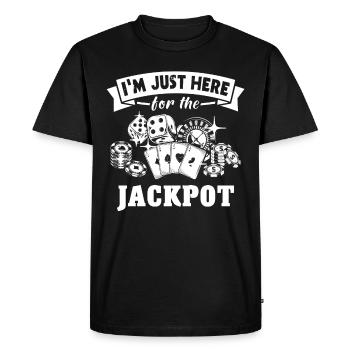 Casino - T-shirt Premium bio Homme - noir - Devant - Nico (187cm)