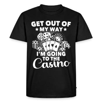 Casino - T-shirt Premium bio Homme - noir - Devant - Nico (187cm)