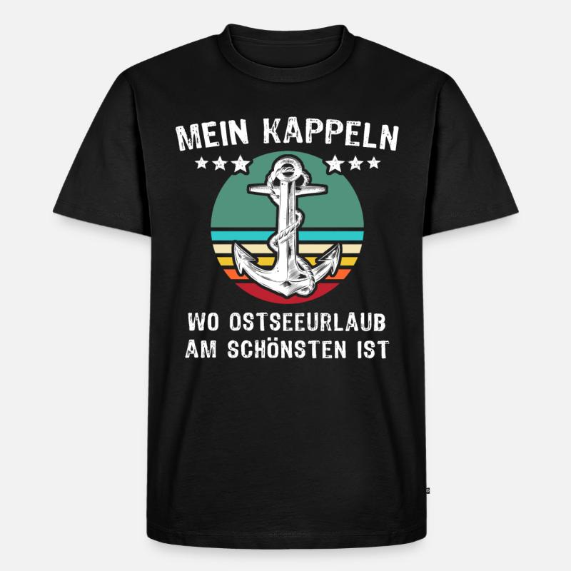 Kappeln Urlaub - Männer Premium Bio T-Shirt - Schwarz