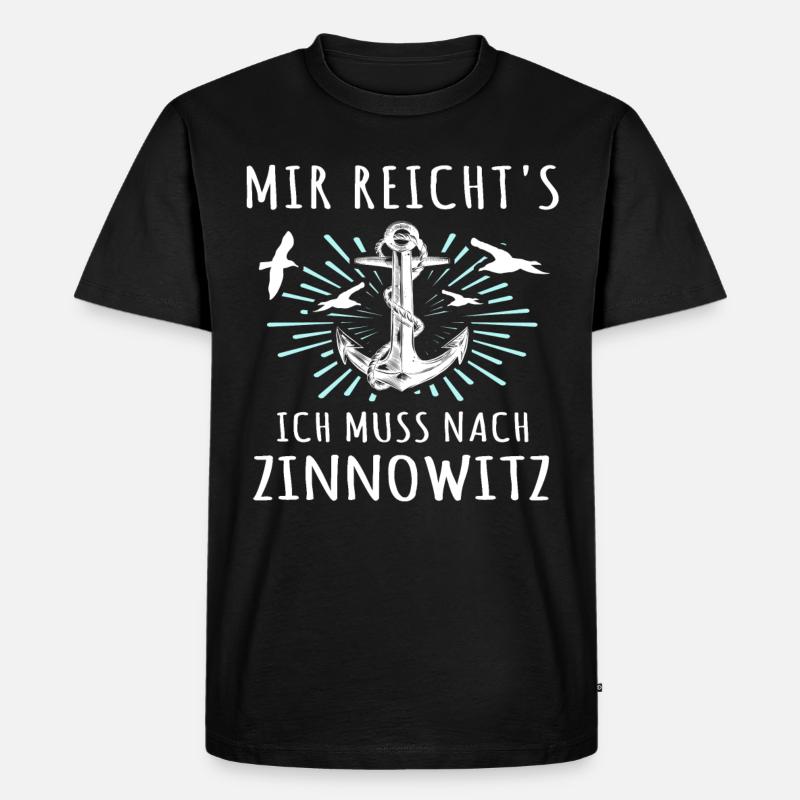 Zinnowitz Sprüche - Männer Premium Bio T-Shirt - Schwarz