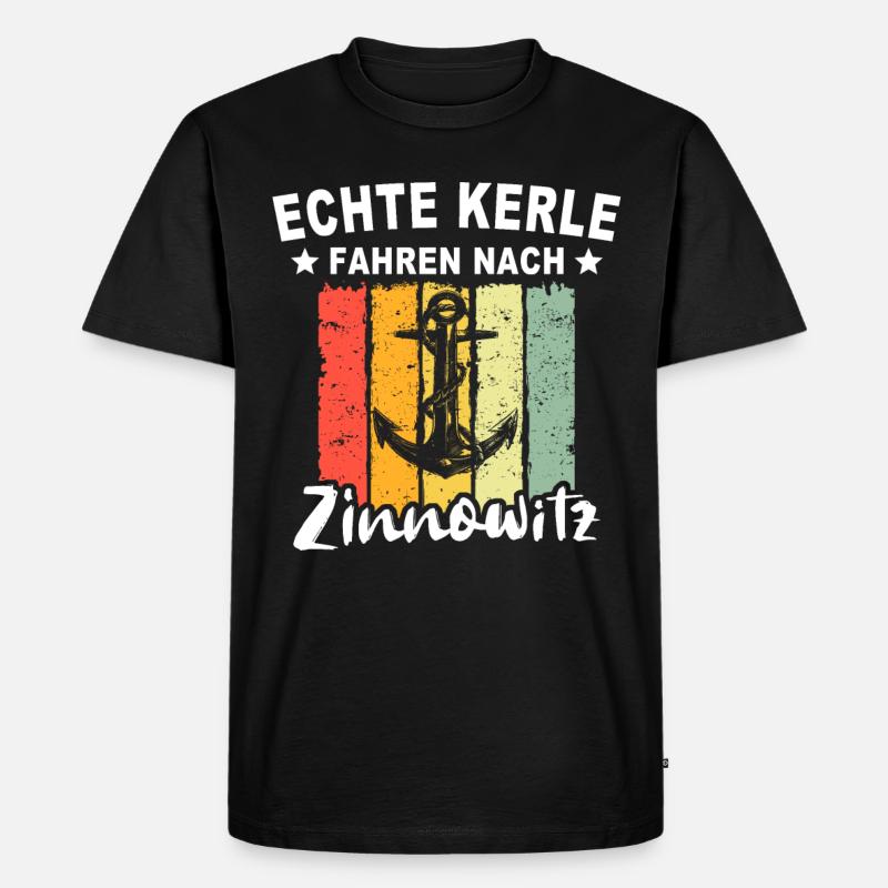 Zinnowitz Sprüche - Männer Premium Bio T-Shirt - Schwarz