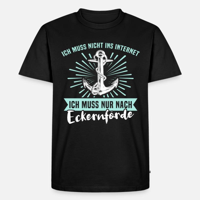 Eckernförde Eckernförder - Männer Premium Bio T-Shirt - Schwarz