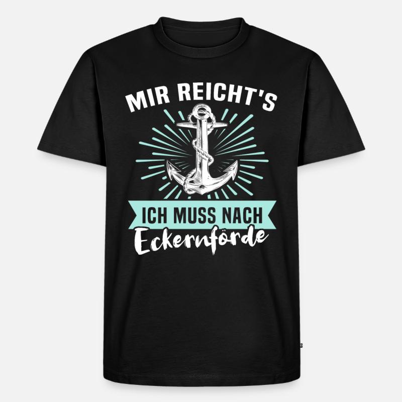 Eckernförde Eckernförder - Männer Premium Bio T-Shirt - Schwarz