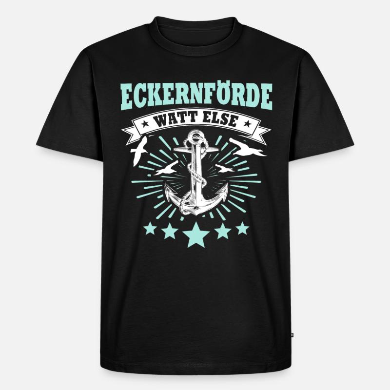 Eckernförde Eckernförder - Männer Premium Bio T-Shirt - Schwarz