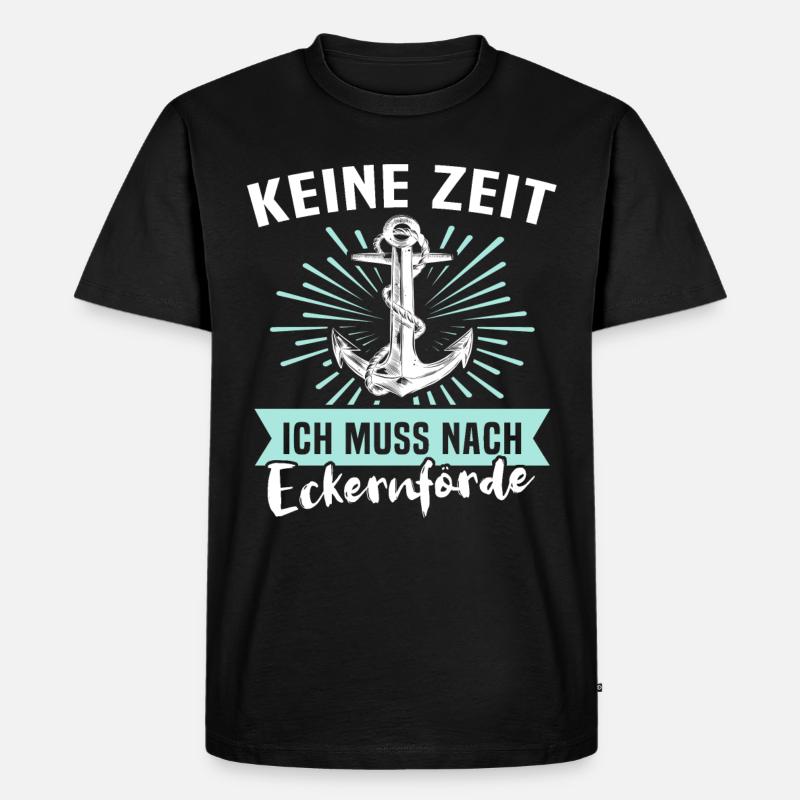 Eckernförde Eckernförder - Männer Premium Bio T-Shirt - Schwarz