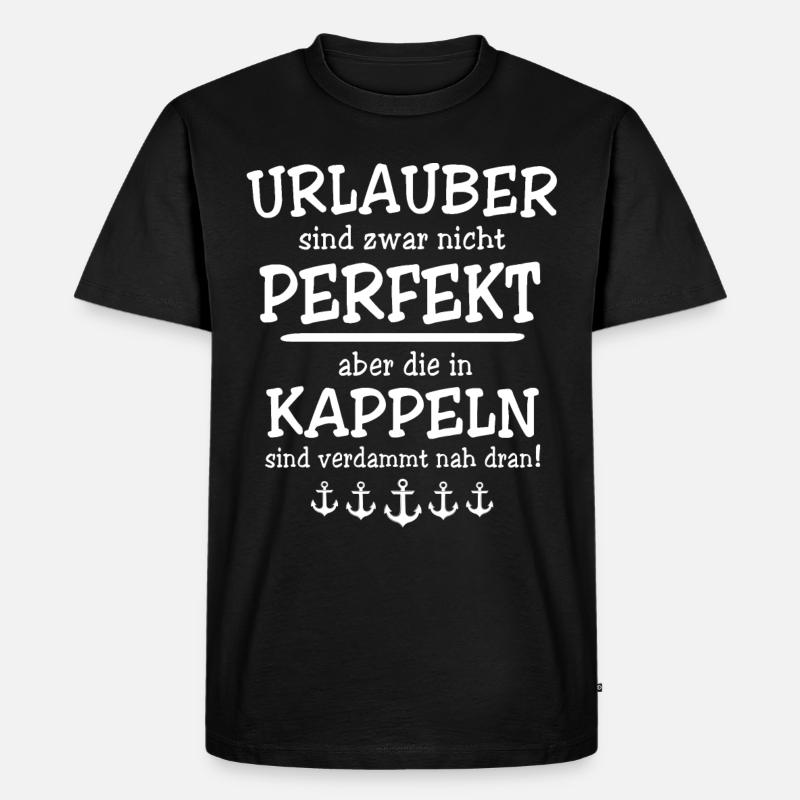 Kappeln Kappelner - Männer Premium Bio T-Shirt - Schwarz
