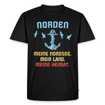 Norden - Männer Premium Bio T-Shirt - Schwarz - Vorne - Nico (187cm)