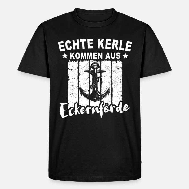Eckernförde - Männer Premium Bio T-Shirt - Schwarz