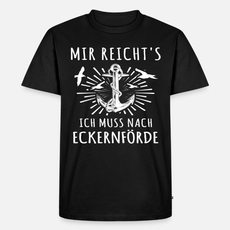 Eckernförde - Männer Premium Bio T-Shirt - Schwarz