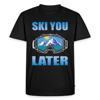 Ski you later Design après-ski amusant - T-shirt Premium bio Homme - noir - Devant - Nico (187cm)