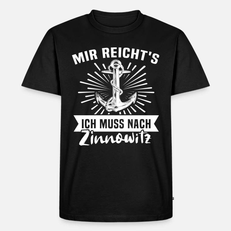 Zinnowitz Zinnowitzer - Männer Premium Bio T-Shirt - Schwarz