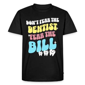 Dentiste Soins dentaires Dentiste - T-shirt Premium bio Homme - noir - Devant - Nico (187cm)