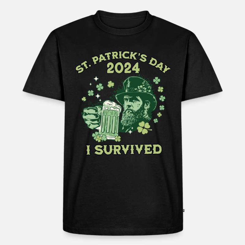 St. Patricks Day 2024 - Männer Premium Bio T-Shirt - Schwarz