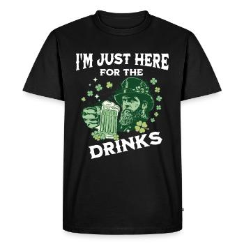 Fête de la Saint-Patrick en Irlande - T-shirt Premium bio Homme - noir - Devant - Nico (187cm)
