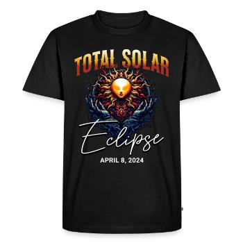 Éclipse solaire 2024 - T-shirt Premium bio Homme - noir - Devant - Nico (187cm)
