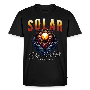 Éclipse solaire 2024 - T-shirt Premium bio Homme - noir - Devant - Nico (187cm)