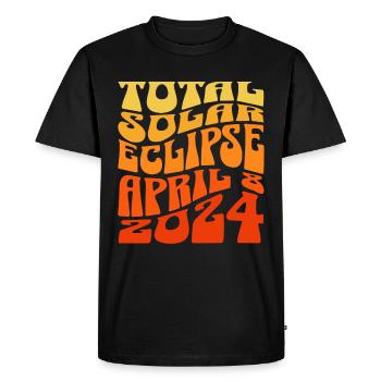 Eclipse Solaire Avril 2024 - T-shirt Premium bio Homme - noir - Devant - Nico (187cm)