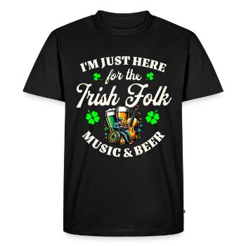 Irish Ireland St. Patrick's Day - Men's Premium Organic T-Shirt - black - Front - Nico (187cm)