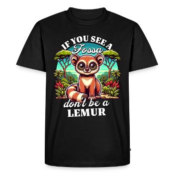 Fossa Madagascar Fossas - Men's Premium Organic T-Shirt - black - Front - Nico (187cm)