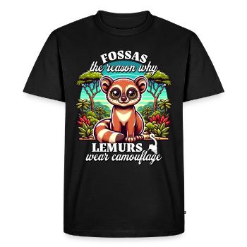 Fossa Madagascar Fossas - Men's Premium Organic T-Shirt - black - Front - Nico (187cm)