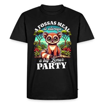 Fossa Madagascar - Men's Premium Organic T-Shirt - black - Front - Nico (187cm)