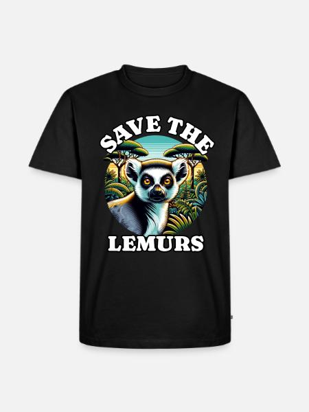 Lemur Lemurs - Men's Premium Organic T-Shirt - black
