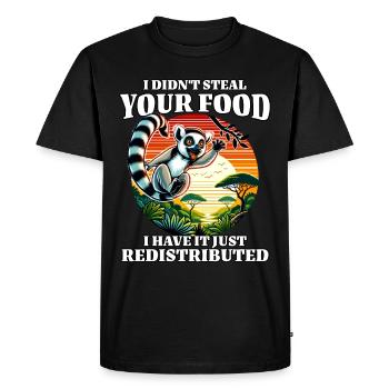 Lemur Sayings - Men's Premium Organic T-Shirt - black - Front - Nico (187cm)