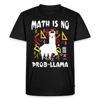 Les mathématiques ne sont pas un problème lama mathématique drôle - T-shirt Premium bio Homme - noir - Devant - Nico (187cm)
