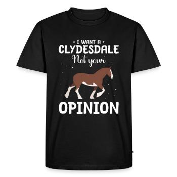 Clydesdale cavalier - T-shirt Premium bio Homme - noir - Devant - Nico (187cm)